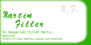 martin filler business card